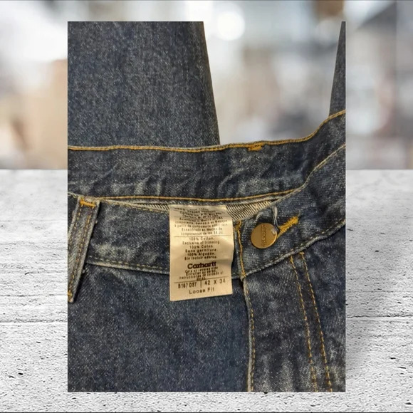NWOT Carhartt men's jeans loose fit jeans size 42/34 - Picture 11 of 14